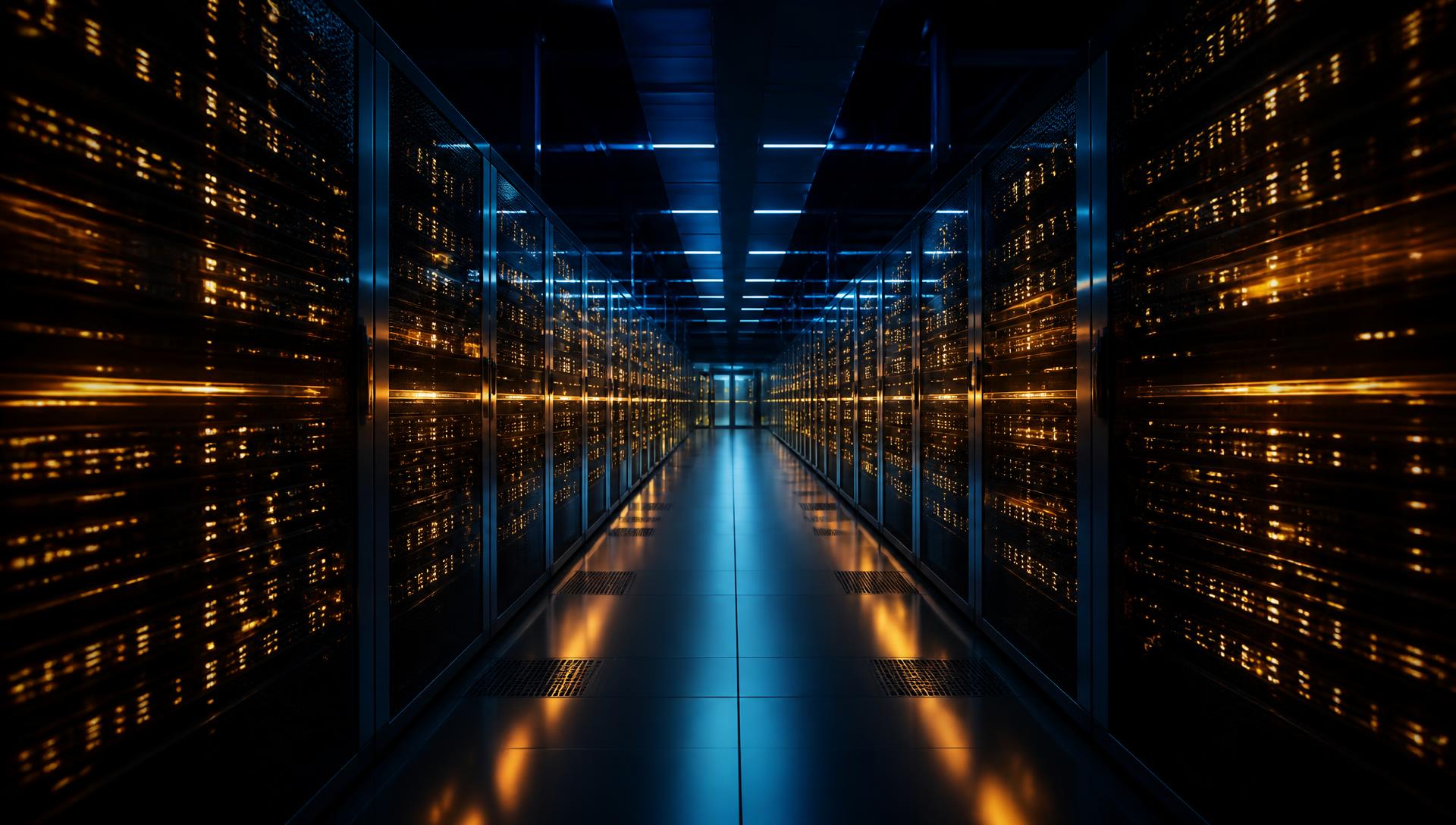 Data center com servidores de alta performance